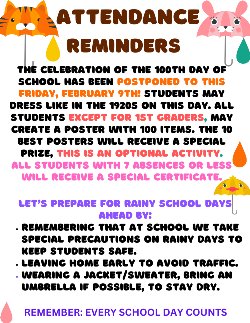 100 Days Of School Flyer